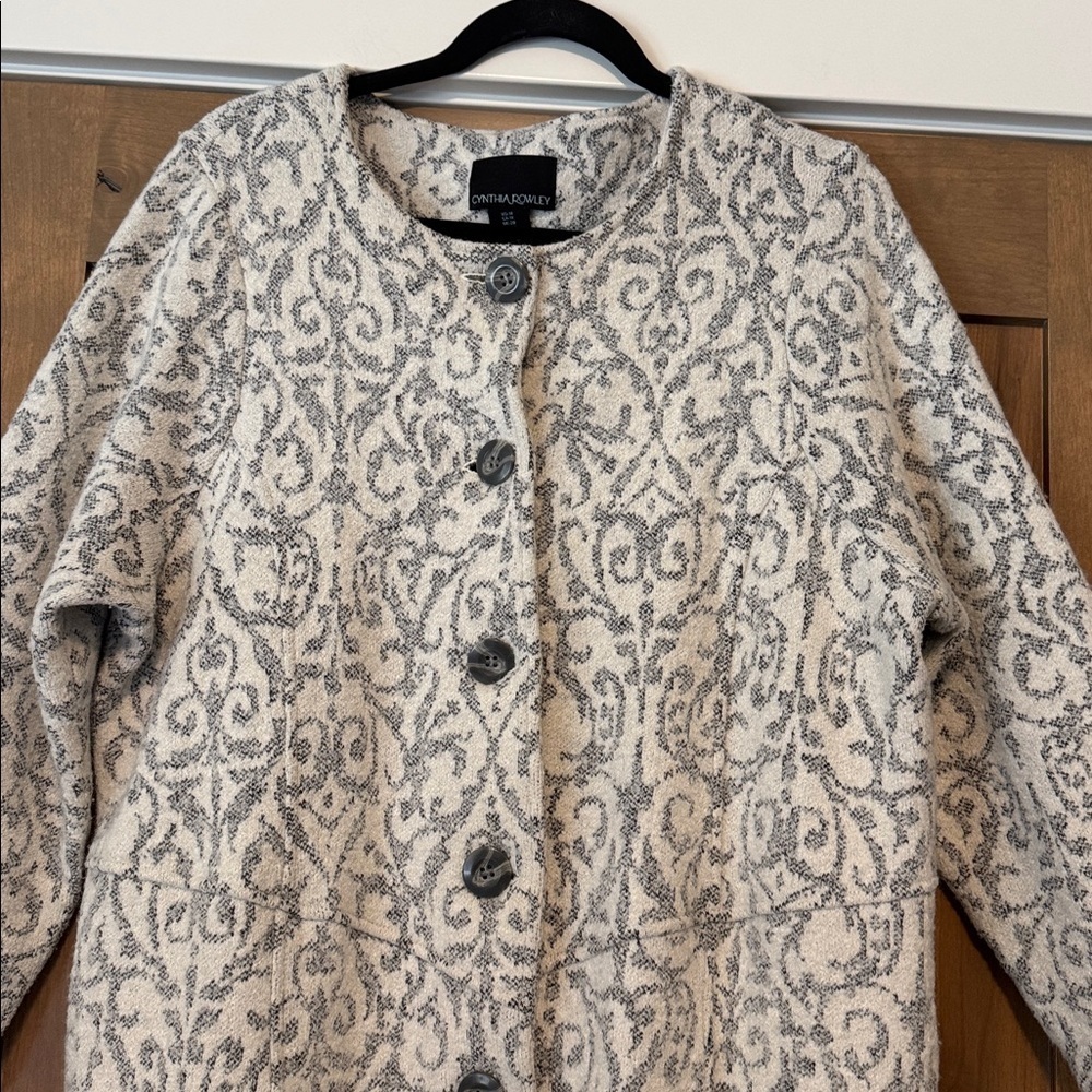 Cynthia Rowley Womens Wool Blend unstructured Coat Womens 1X office